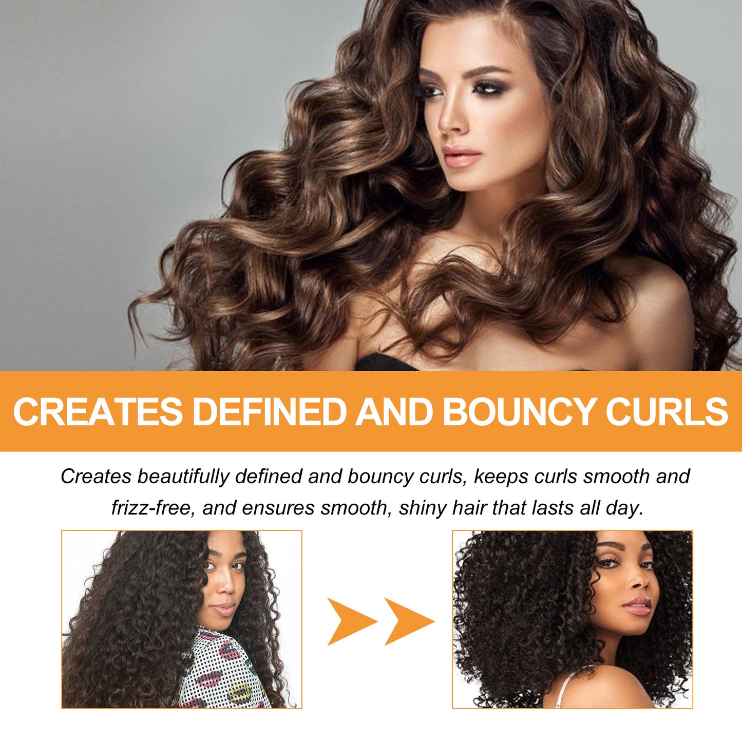 GDBadais Moisturizing Styling Cream, Fluffy Curly Hair Styling, Hydrating And Glossy Frizzy Hair Repair Cream