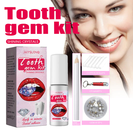 GDBadais Tooth Gem Kit, Accessories Easy To Remove And Install Crystal Dental Drill Tooth Embellish Glitter Stick