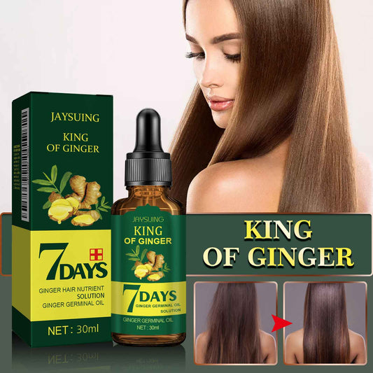 GDBadais Ginger Hair Care Essential Oil Refreshing And Nourishing Scalp Follicles And Strengthening Hair Nutrition Solution