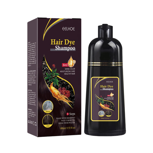 GDBadais Black Hair Shampoo, Multiflorum Essence Moisturizing Nourishing Cleansing Repairing Black And Smooth Hair Shampoo