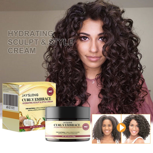 GDBadais Moisturizing Styling Cream, Fluffy Curly Hair Styling, Hydrating And Glossy Frizzy Hair Repair Cream