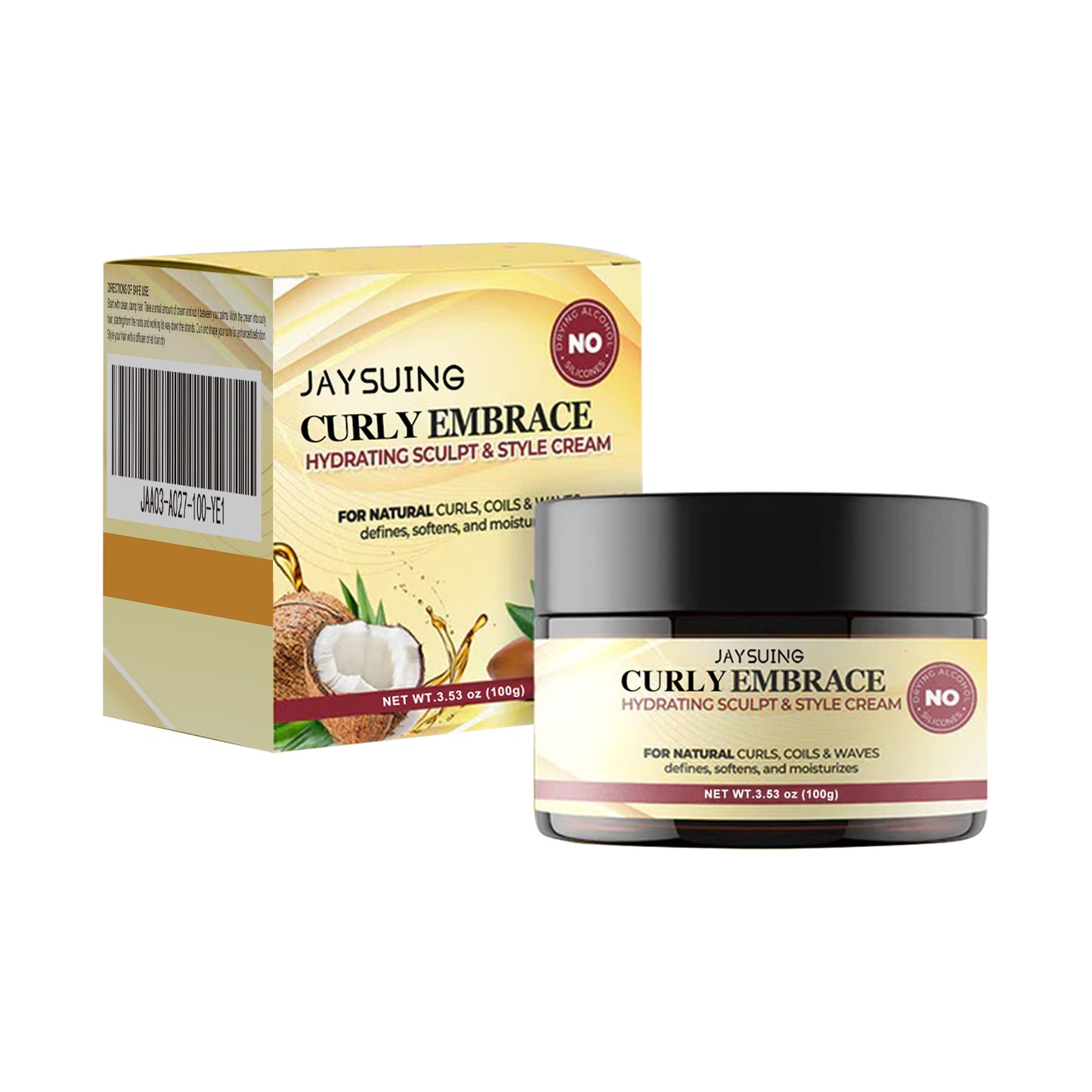 GDBadais Moisturizing Styling Cream, Fluffy Curly Hair Styling, Hydrating And Glossy Frizzy Hair Repair Cream