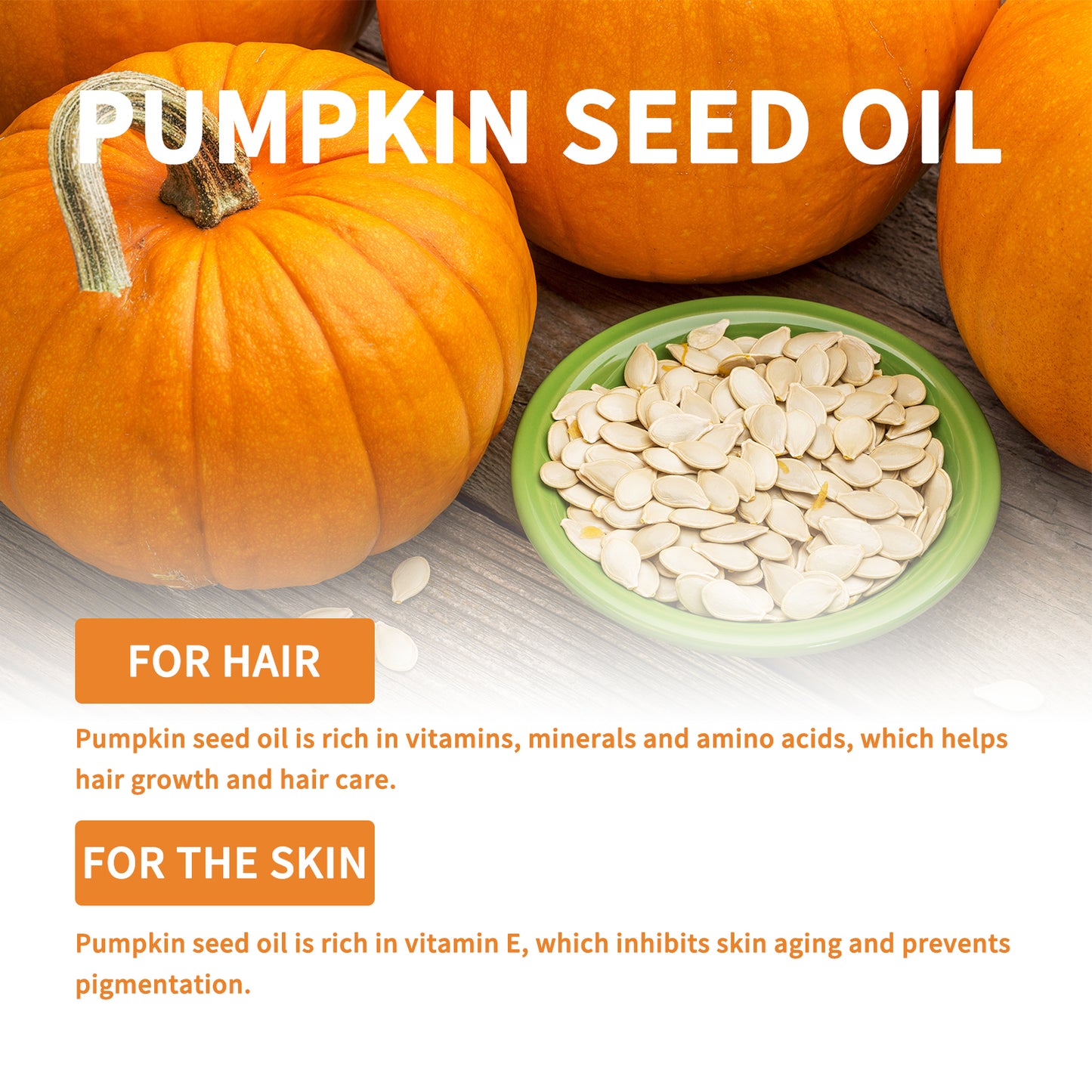 GDBadais Pumpkin Seed Oil Moisturizes And Repair Hair Root, Firming Hair, Smoothing And Strengthening Hair Care Essential Oil