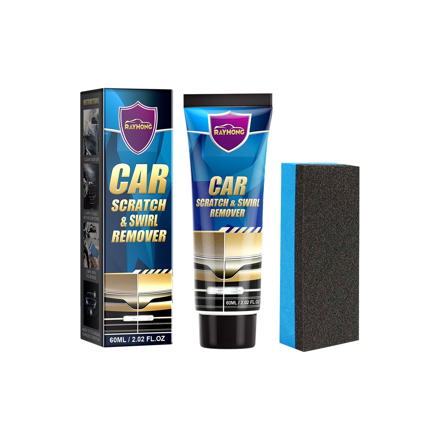 GDBadais Car Scratch Repair Cream, Car Maintenance Refurbishment Paint Scratches Scratches Polishing Paint Repair Paste