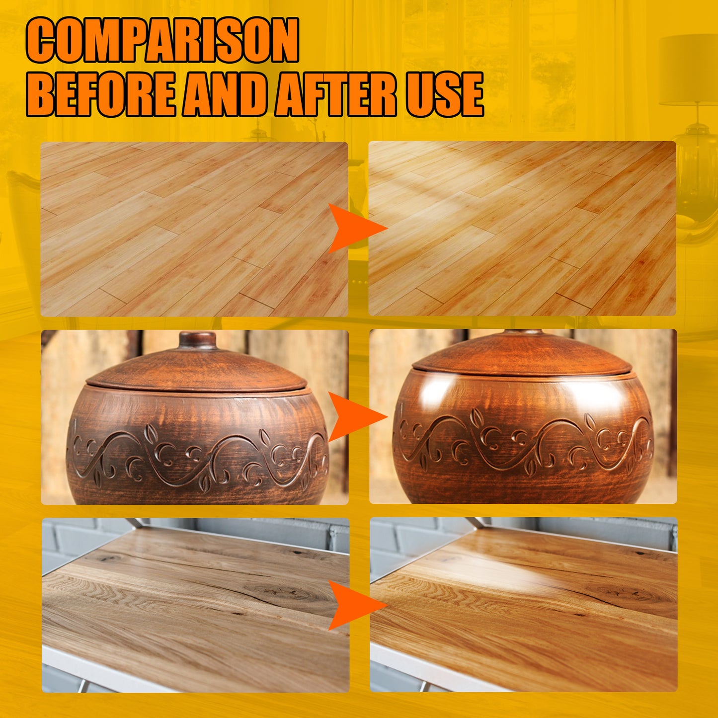 GDBadais Furniture Brightening Natural Beeswax Polished Beeswax Waterproof, Hard-Wearing Wooden Floors, Maintenance And Care Beeswax