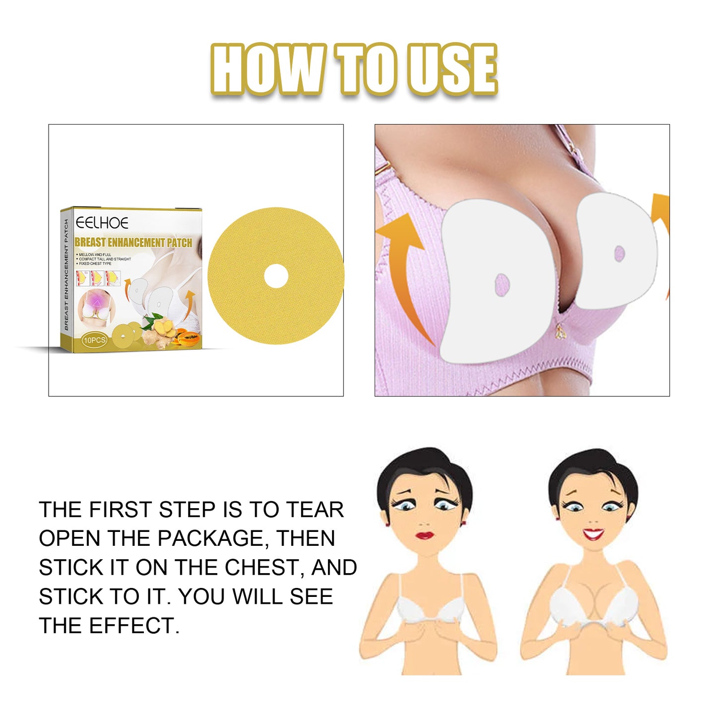 GDBadais Breast Care Stick Ginger Breast Care Stick Plump Plump Firming Chest Lift Stick Breast Care