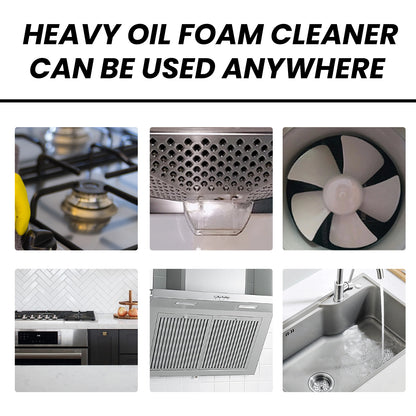 GDBadais Heavy Oil Foam Cleaner, Kitchen Stove Range Hood Wash Basin Oil Dirt Removal Cleaner