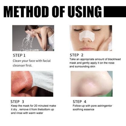 GDBadais Remove Blackhead Nose Mask, Deeply Clean Pores Remove Blackhead Pimple Tear Nose Mask