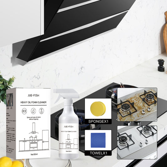 GDBadais Heavy Oil Foam Cleaner, Kitchen Stove Range Hood Wash Basin Oil Dirt Removal Cleaner