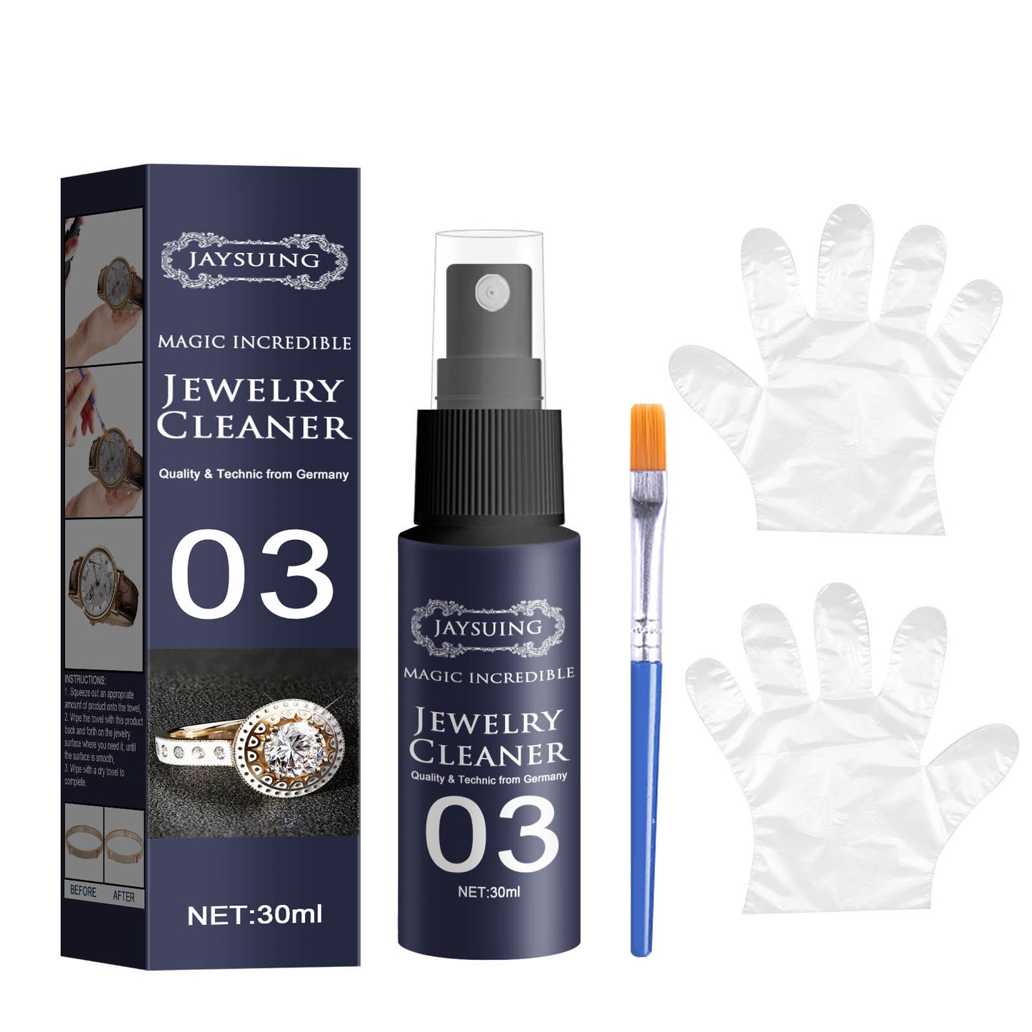 GDBadais Jewelry Cleaner, Rust Decontamination Dial Cleaning Gold Watch Diamond Ring Cleaning Spray