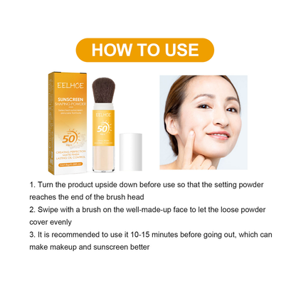 GDBadais Setting Powder Natural Lightweight Breathable Makeup Oil Control Long-Lasting Makeup Waterproof And Sweat Resistant Setting Powder