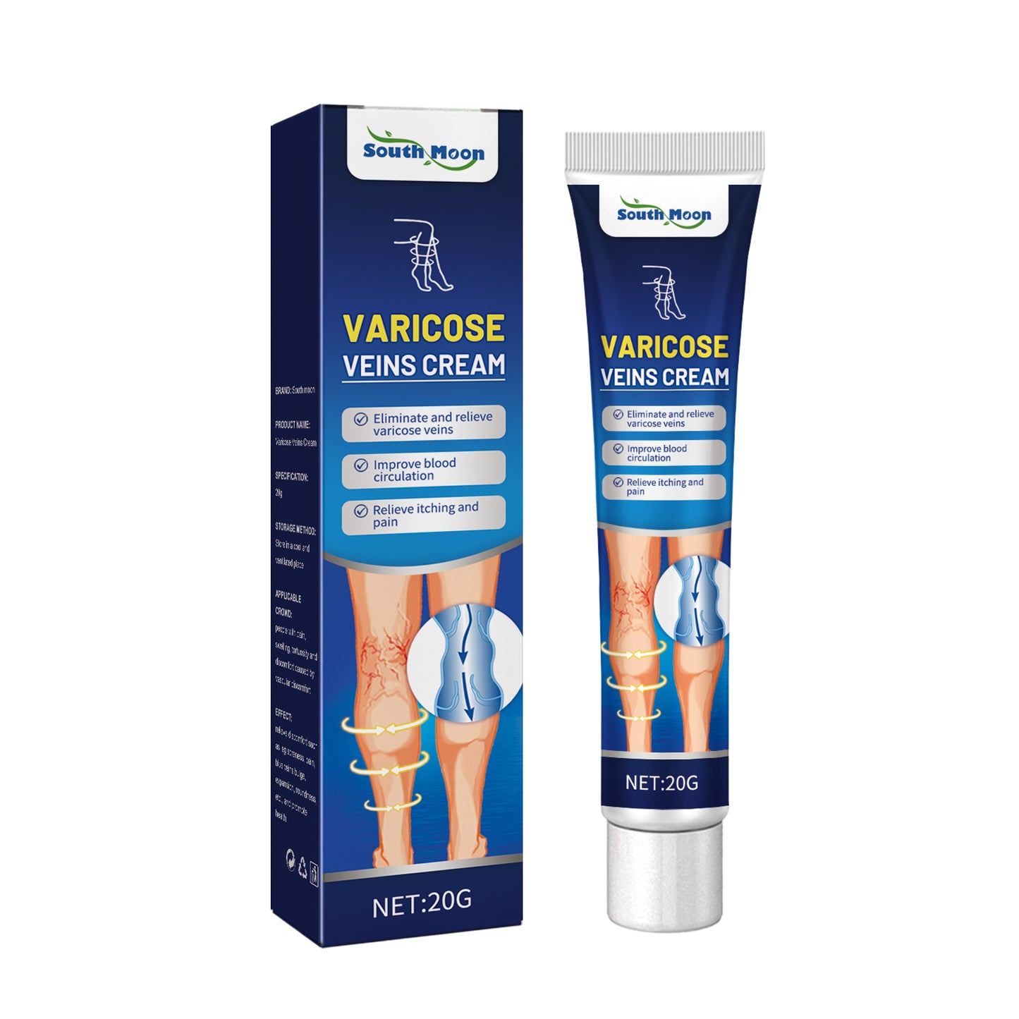 GDBadais Vein Massage Varicose Cream Repair Earthworm Legs To Relieve Leg Blood Vessel Bulge And Varicoidea
