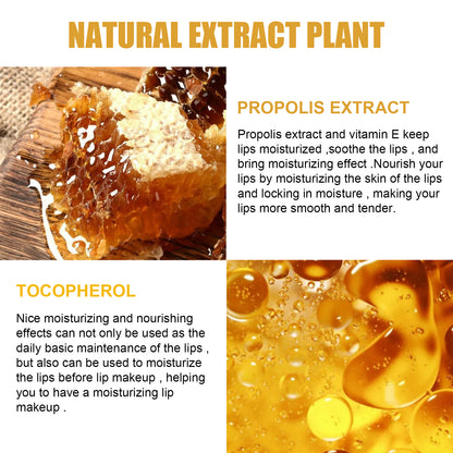 GDBadais Honey Lip Mask, Moisturizing Exfoliator Lip Care Bee Lip Balm