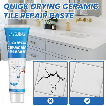GDBadais Tile Repair Glue, Bathtub Marble Furniture Floor Tile Toilet Crack Repair Glue Paste