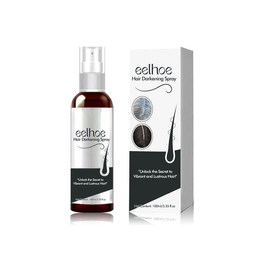 GDBadais Hair Darkening Spray, Natural Black Hair Cover White Hair Smooth Shiny Moisturizing Dense Hair Conditioning Spray