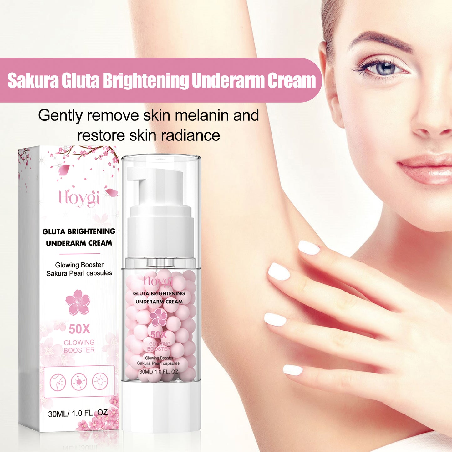 GDBadais Brightening Underarm Cream Lightening Dark Joints, Hands, Elbows And Armpits, Whitening Skin Moisturizing Cream