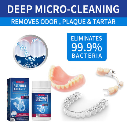 GDBadais Denture Cleaning Tablet, White Denture Fresh Breath Oral Care Cleaning Tablet