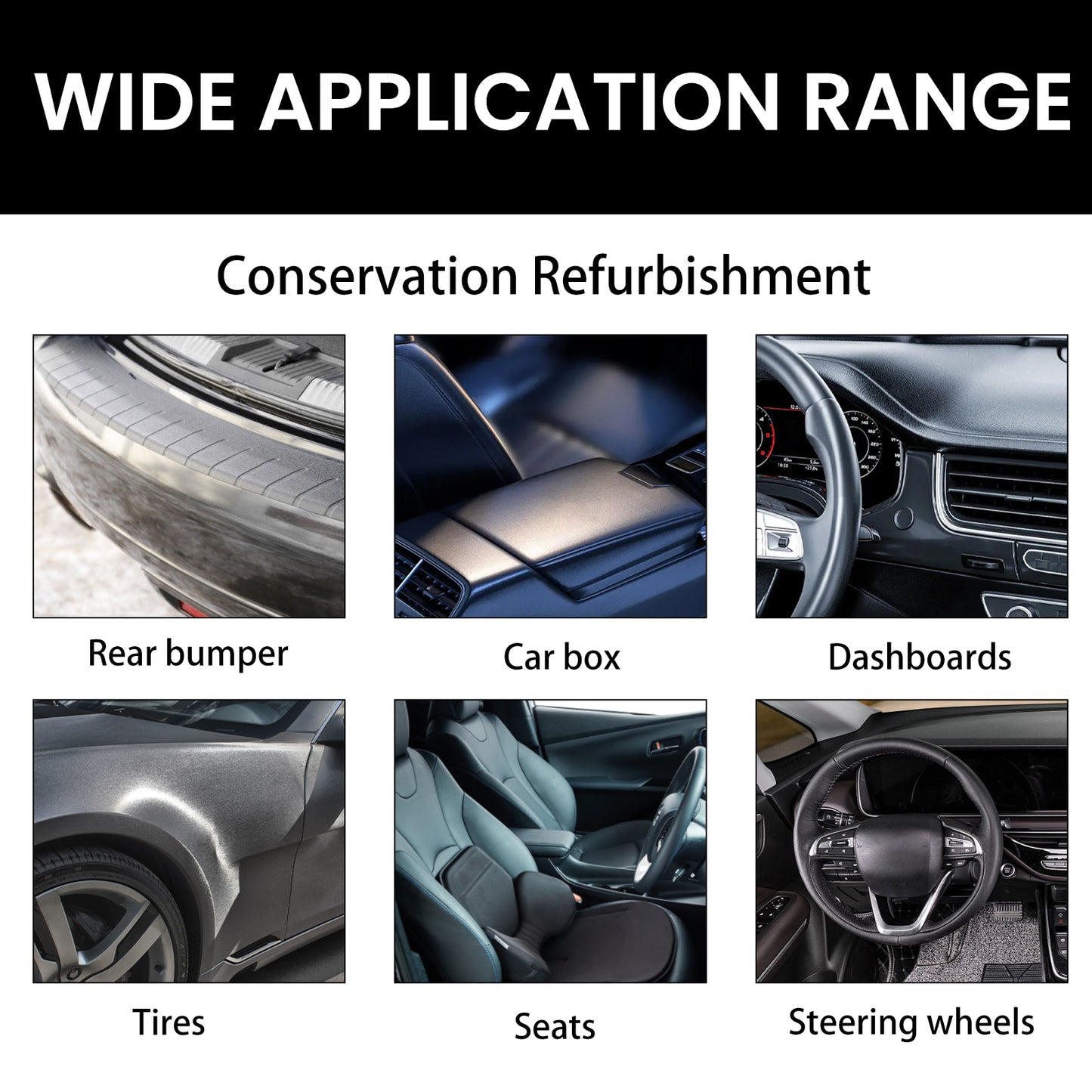 GDBadais Car Interior Renovation Spray, Seat Interior Instrument Panel Cleaning Decontamination Maintenance Refurbishing Care Agent