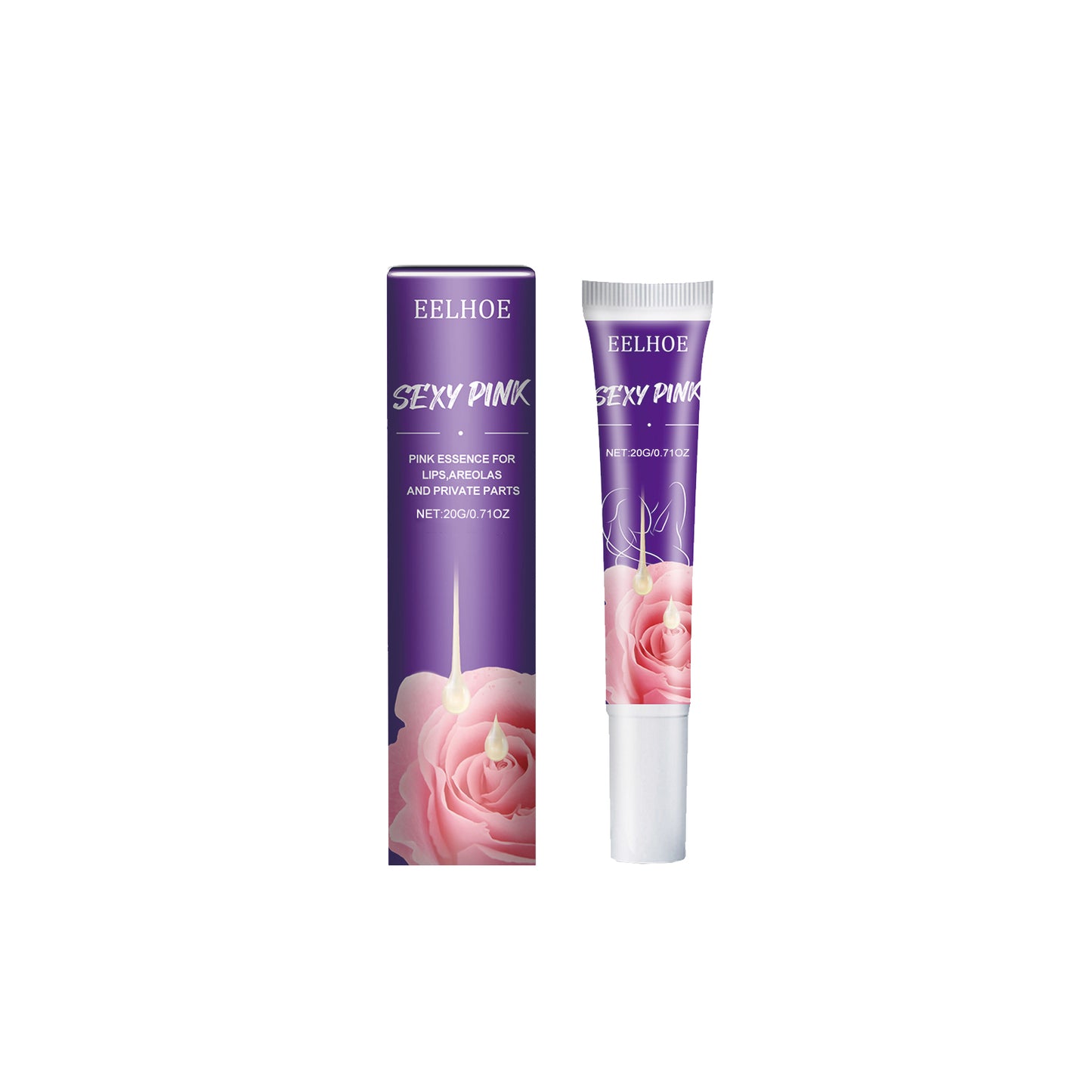 Fifuroes Brightener Pink Essence, Breast Areola Private Part Tender White Lip Joint To Remove Melanin Pink Essence