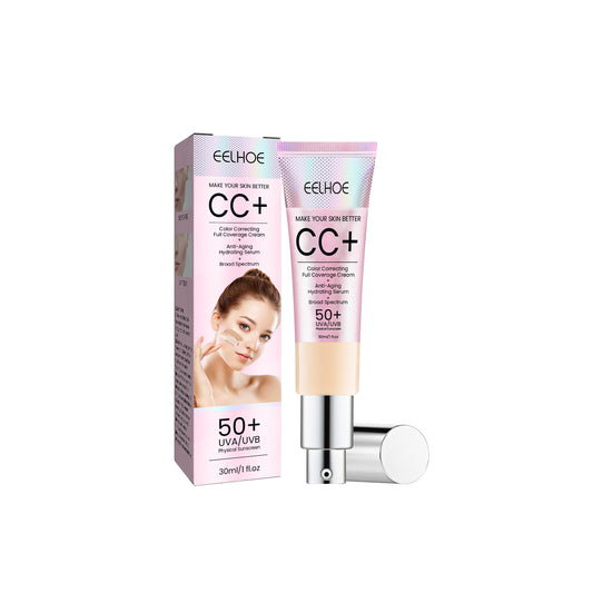 GDBadais Face Repair Cc Cream Natural Concealer, Water Resistant, Moisturizing And Repairing Brightening Skin