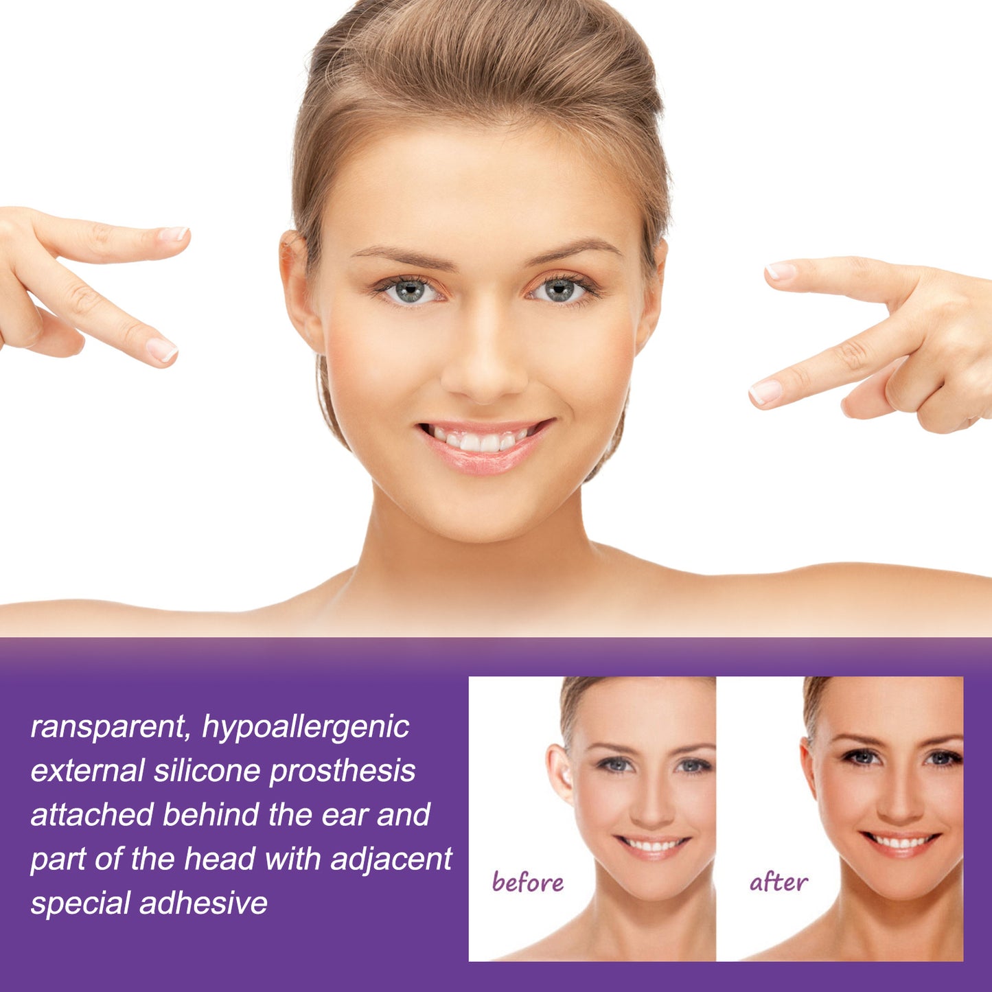 GDBadais Cosmetic Ear Correctors, Ear Display Small Support Corrects Flapper Ear Pinna Shape Waterproof Ear Stickers