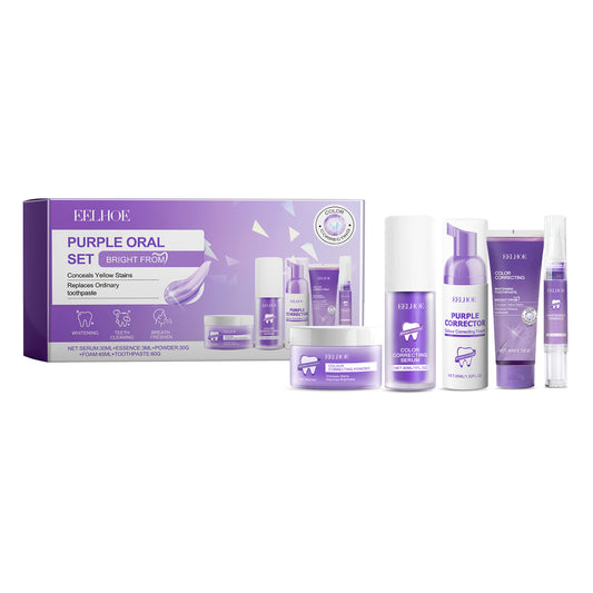GDBadais Purple Toned Teeth Set Clean Teeth Fresh Breath Care Mouth Clean Mouth Care