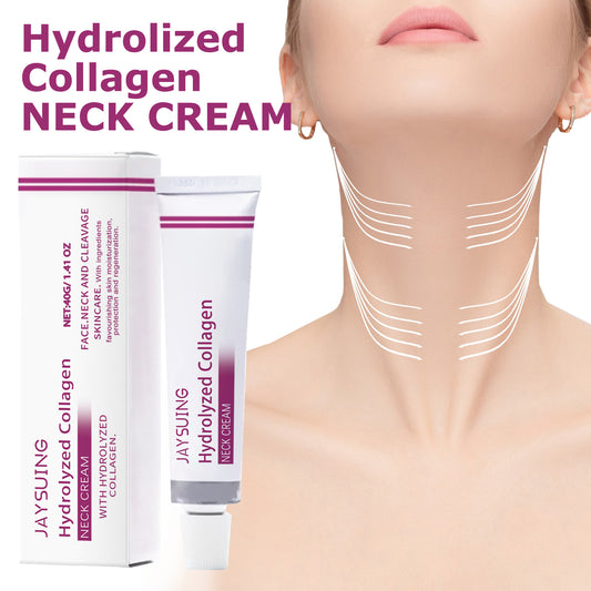 GDBadais Hydrolyzed Collagen Neck Cream, Fade Neck Lines Shaping Swan Neck Smooth White Neck Cream