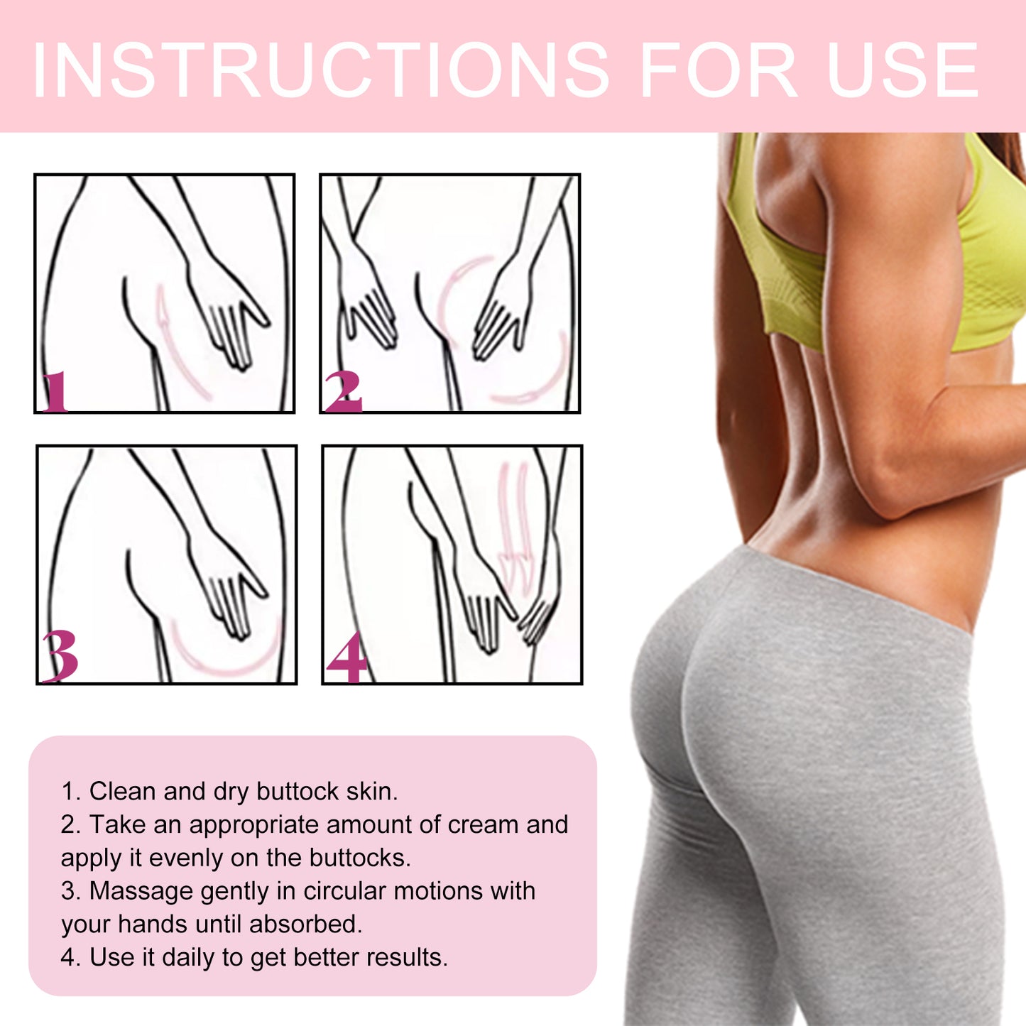 GDBadais Plumpy Up Cream, Massage Firming Moisturizing Beautiful Buttock Cream