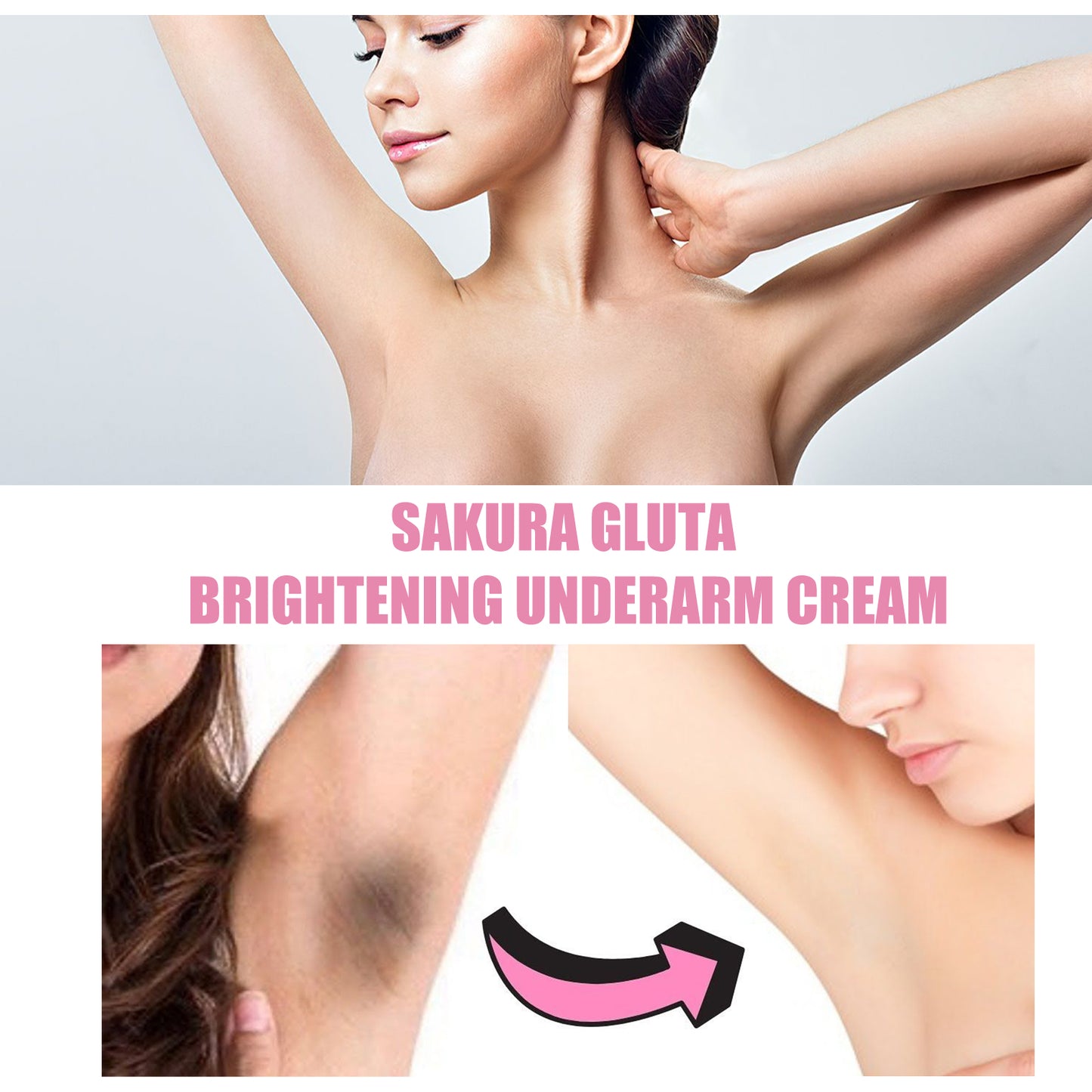 GDBadais Brightening Underarm Cream Lightening Dark Joints, Hands, Elbows And Armpits, Whitening Skin Moisturizing Cream