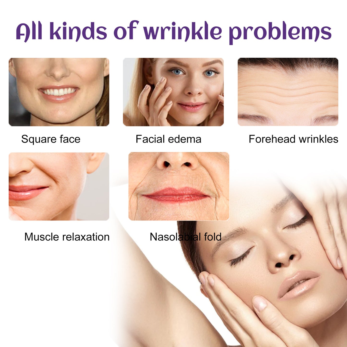 GDBadais Facial Wrinkle Patch, Droop Decree Line Lift Facial Skin Tightens Mouth Line Cheek Patch