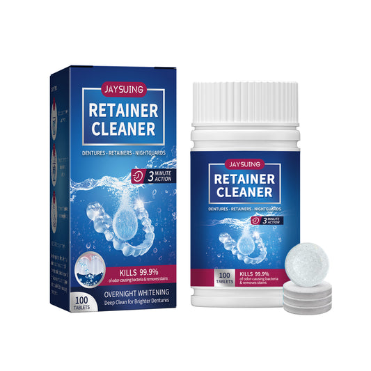GDBadais Denture Cleaning Tablet, White Denture Fresh Breath Oral Care Cleaning Tablet