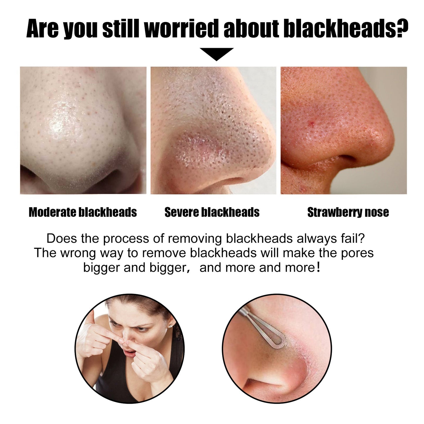 GDBadais Remove Blackhead Nose Mask, Deeply Clean Pores Remove Blackhead Pimple Tear Nose Mask
