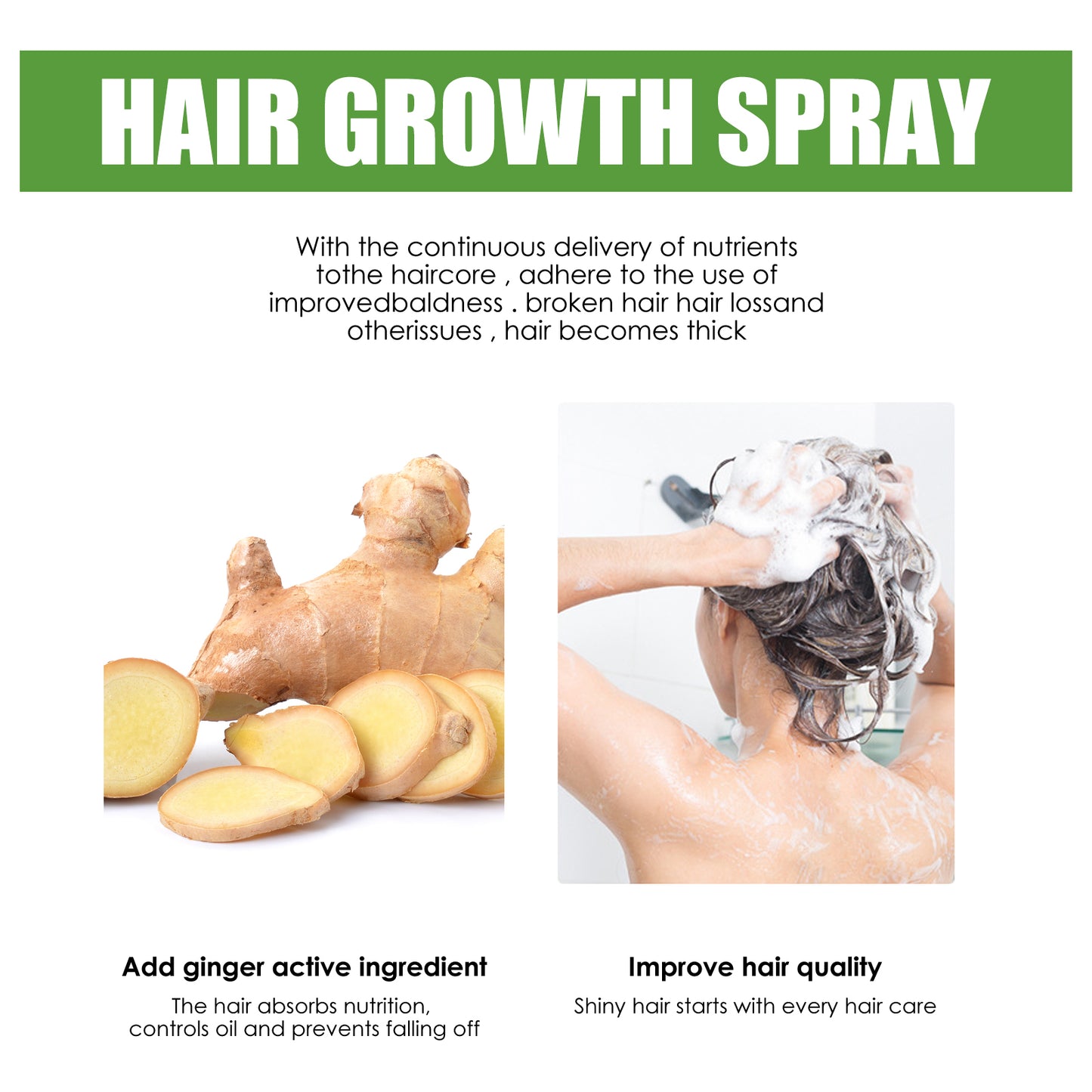 GDBadais Hair Care Solution Gently Nourishes And Massages Scalp, Moisturizes And Softens Hair Care Spray